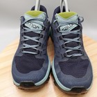 Salomon Shoes Womens 8 Navy Green Outline Gtx Gore Tex Trail Hiking 406188
