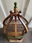 Vintage Wood  Metal Bird Cage  Bird House  Wall Mounted 