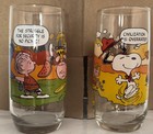 Vintage Mcdonald s Peanuts Camp Snoopy Collection Glasses - Set Of 2