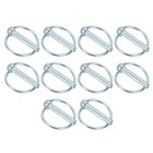  Tractor Lynch Pin With Ring  10 Pcs Heavy Duty Assortment M8x45 Mm Silver Tone