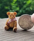 Vintage Miniature Teddy Bear Figurine Ps Logan 1983 Scotland Handmade 1 