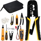 Rj45 Crimping Tool Network Tool Kit For Cat5 Cat5e Cat6  10 In 1 Portable Eth   