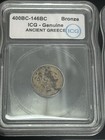Sasa 3 Different Icg Graded Genuine Roman And Greek Bronze Ae India Silver