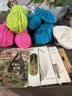 Vintage 1970s Macrame Instruction Books And Cord  5 Books 3 Cord Colors 