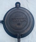 Cast Iron Stover 80 Boy Girl Dog Krumake Waffle Iron W base - Restored