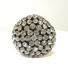 Antique Hatpin Large Round Rhinestones