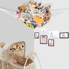 Corner Toy Net Hammock For Stuffed Animals - Mesh Toy Organizer