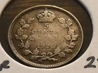 1920 Canada   5 Cents   925 Silver Coin   Km 22a   Nice Silver Coin