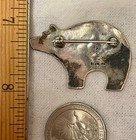     stamped Sun   Spirit Bear Patina Sterling Silver Wdl Brooch Pin Signed  Navajo