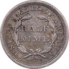 1853 5c Seated Liberty Silver Half Dime - Arrows   Xf Details