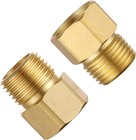  2-pack  1 2  Female Npt X 1 2  Male Npt Brass Pipe Fitting Reducer Adapter  1 
