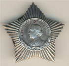 Soviet Russian Star Medal Banner Order Badge Red Suvorov Silver  1423 