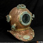 Nautical Diving Helmet Vintage Patina Antique Heavy Metal Deep Sea Diver Replica