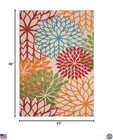 Nourison Aloha 5 3  X 7 5  Tropical Green Area Rug - Indoor outdoor  Easy Clean