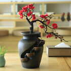 Flower Vase Waterfall Fountain Tabletop Fengshui Indoor Water Fountain Decor Us