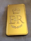 Queen Elizabeth Ii Gold Bar Platinum Jubilee King Charles Iii Royal Family Retro