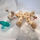 Wubbanub Giraffe Baby Pacifier And Holder Plush Animal Stuffed Toy Mary Meyer