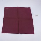 Eton Pocket Square Mens One Size Maroon White Polka Dot Silk Luxury Formal Nwt