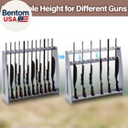 Freestanding Wooden Rifle Display Rack Gray Walnut Finish 37 4 Inch