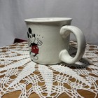 Cup  Mug Mickey   Minnie Mouse Early Yrs  Vtg Marbled Glass Mug Black White Red