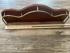 Homco Vintage Wood Wall Shelf 16  Brass Gallery Rail Plate Groove Traditional