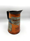 Vintage Cross Country Motor Oil Metal Tin Lithograph Can 2 Quart Advertising Gas