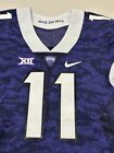 Tcu Horned Frogs Game Used   Game Worn Nike Football Jersey  11 Size 42