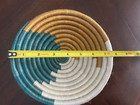 Rwanda Woven Coiled Handmade 6 5  Boho Wall Hanging African Basket
