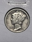 1942-s Mercury Silver Dime 10c Double Date    42    Rare