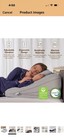 Coop Adjustable Contoured Breathable Bed Wedge Pillow  Machine Washable  Gray