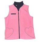 The Beaufort Bonnet Company Van Camp Vest Pink Navy Heart Pockets Girls 14