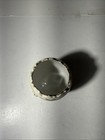 Vtg Porcelain   cracked Egg Cup Vase 3-footed Gold Roses Marked
