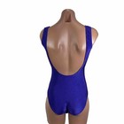 Vintage 90s Swimsuit Catalina Size M Glossy Purple Ultra Stretch Textured Ribbed