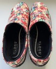 Klogs Slip Resistant Nursing Womens Clogs Shoes 7m Pink Spring Floral New Nwot