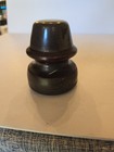 Vintage Brown Porcelain Electrical Insulator Ceramic Telephone Telegraph Pin   