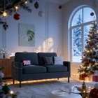 Fabric Loveseat Sofa With 2 Usb Ports  Small Couch For Living Room Bedroom