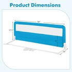 59  Breathable Baby Children Toddlers Bed Rail Guard Safety Swing Down Blue