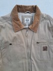 Field   Stream Jacket Men Sz Xl Beige Lined Zip Lined Coat