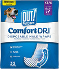Pet Care Disposable Male Dog Diapers   Absorbent Male Wraps With Leak Proof Fit 