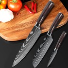 8pcs Kitchen Chef s Knife Set Damascus Pattern Stainless Steel Knife Value Set