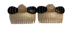 Pair Of Vintage Hair Combs Shell  Leaf Hair Adorement  Side Combs