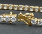 5ct Round Cut Lab-created Diamond Women s Tennis Bracelet 14k Yellow Gold Plated