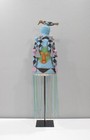 African Yoruba Beaded Multi Colored Bird Crown