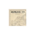 Historic County Map - Hopkins County Texas - Thielepape 1885 - Vintage Wall Art