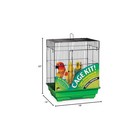 Prevue Pet Products Square Roof Bird Cage Kit - Ideal For Small Birds  Stand    