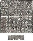 5-pack 24  X 24  Unfinished Tin Ceiling Tiles - Classic Victorian Floral Design