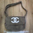 Chanel Cc Vip Precision Taupe White Tote Messenger Bag New