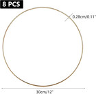 8 Pcs Metal Floral Hoops Wreath 12 Inch Dream Catcher Macrame Rings For Wedding 