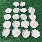 Authentic Lot Of 18 Chanel White Camellia Flower Handmade Decorative Ship Fast 