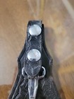 Vtg Police Bucheimer  L a  Calif  Clark Black Leather Weave Pattern Key Holder